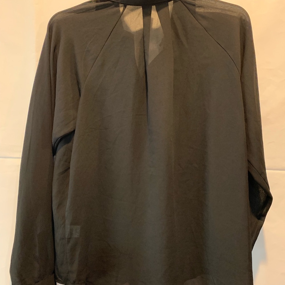 Spike & Rhinestone sheer button down - Picture 4 of 4